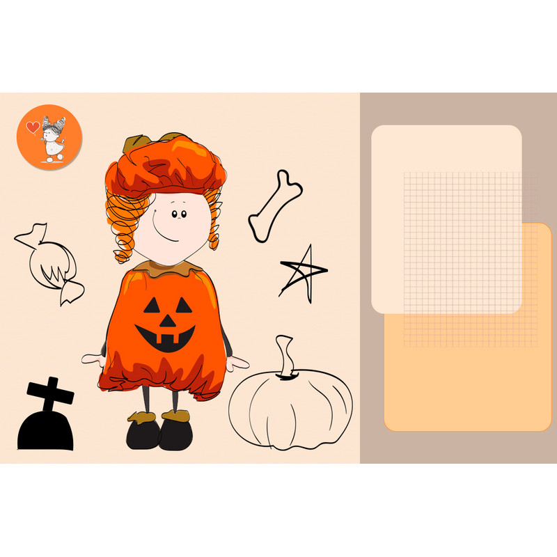 GIRL IN A PUMPKIN COSTUME FOR HALLOWEEN cover.jpg