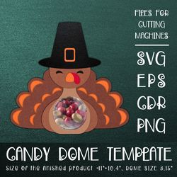 thanksgiving turkey | candy dome template