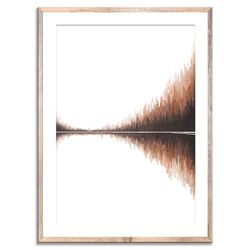 fall forest art print minimalist landscape watercolor painting sunset autumn landscape wall art pine trees print