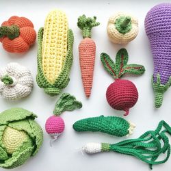 amigurumi fruits and vegetables. set 12