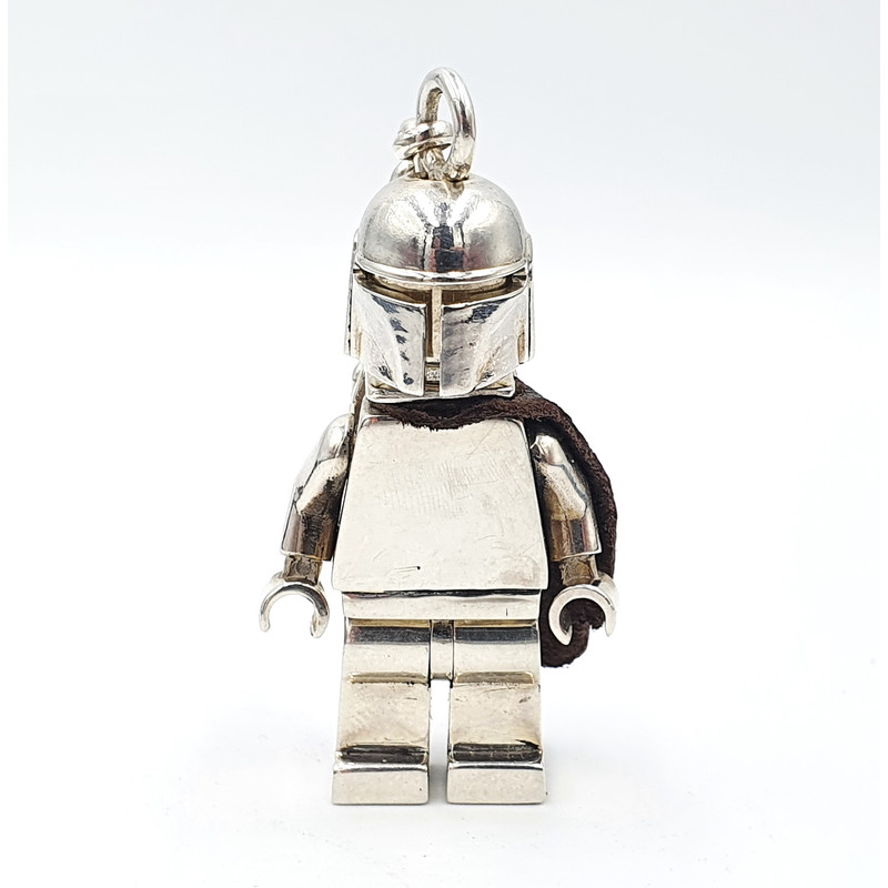 2 Lego Mandalorian Boba Fett CUSTOM MiniFigure Breloque Solid Sterling Silver.jpg