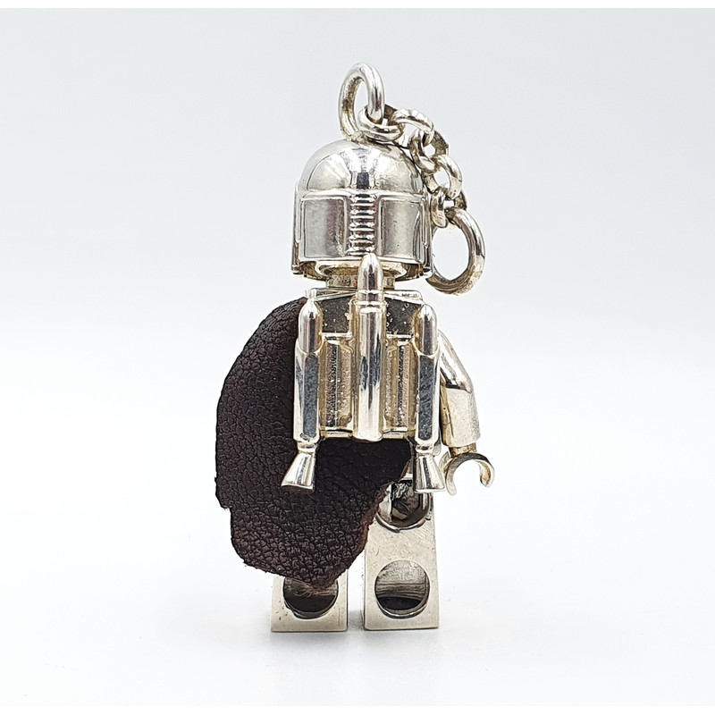 3 Lego Mandalorian Boba Fett CUSTOM MiniFigure Breloque Solid Sterling Silver.jpg