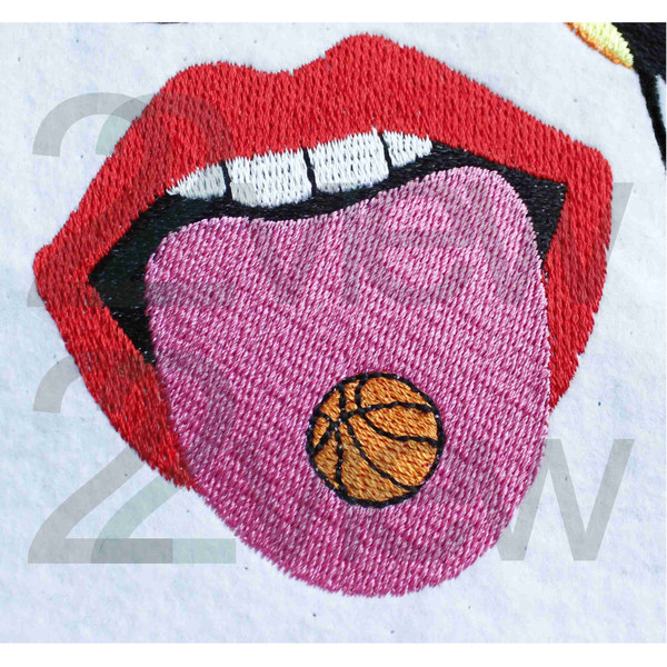 basketball lick pill nba machine embroidery design