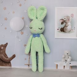 teddy bunny, toy long-legged bunny, stuffed toy rabbit