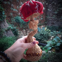 amanita textile mushroom for home decor.soft skulpture red christmas mushroom.