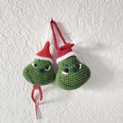 Grinch amigurumi, crochet toys pattern,