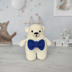 Little white teddy bear, stuffed teddy bear, cute little teddy bear, Teddy
