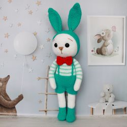 Cute bunny doll,  bunny gift for children, bunny Christmas present, toy bunny