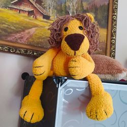 Plush lion stuffed lion crochet animals gift for kids and friends