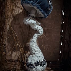amanita textile mushroom for home decor.soft skulpture gray christmas mushroom.