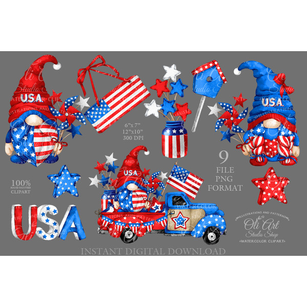 4th Of July clipart Gnomes_02.JPG