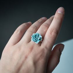 turquoise succulent ring