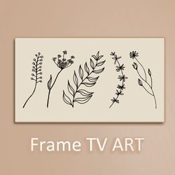 Samsung frame TV art, Digital download for Samsung Frame TV, Botanical art for TV, Farmhouse wall decor