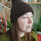 Handknitted dusty rose women hat beanie Beanie Christmas gifts Brown hat Valentine day gift Wool hat Wool women hats