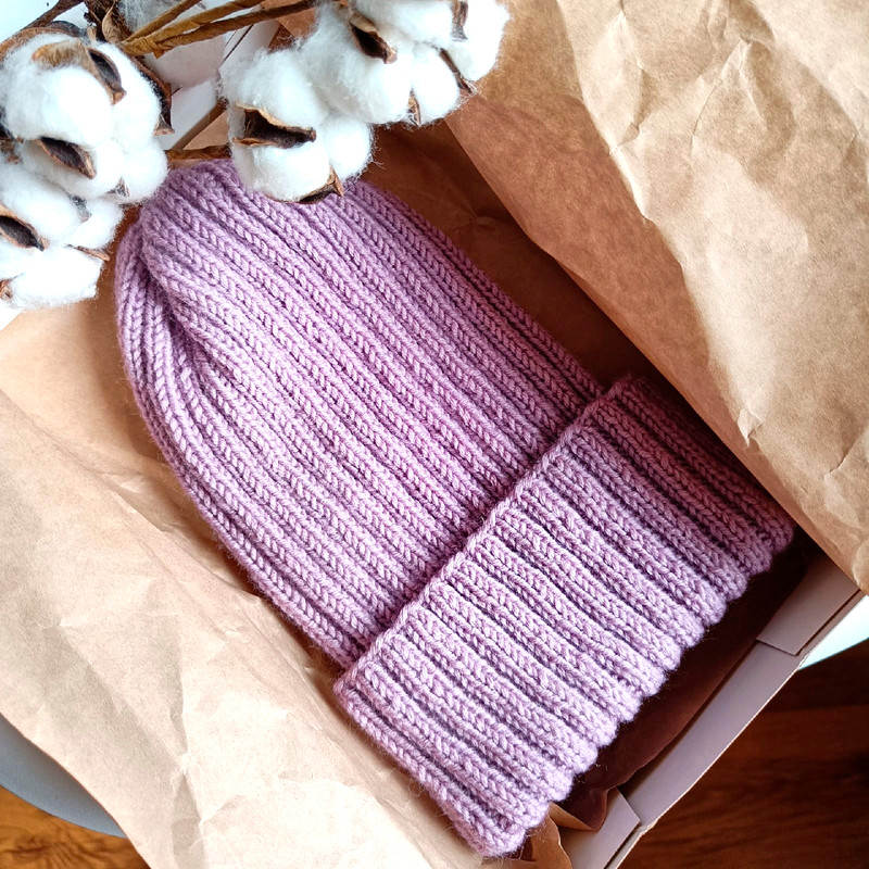 Handknitted dusty rose women hat beanie Beanie Christmas gifts Brown hat Valentine day gift Wool hat Wool women hats