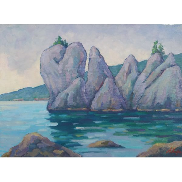 Chekhov Bay Oil Painting Original Art Seascape Landscape Picture