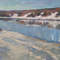 Ice drift Oil Painting Original Art Landscape Picture River