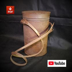 Wicker bag-cylinder with a zipper. BF22