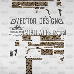 VECTOR DESIGN Rock Island Armory M1911-A1 FS Tactical 45 Auto Scrollwork 1