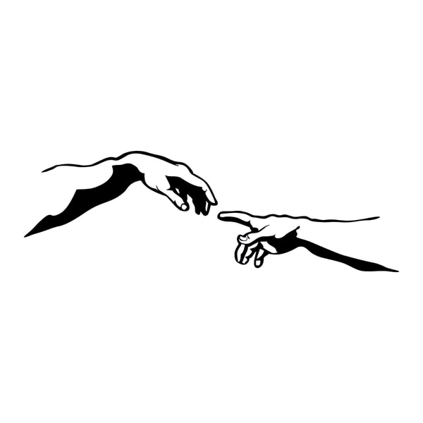 Creation of Adam Svg, Hands of god and Adam svg, png, dxf, e - Inspire ...