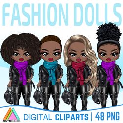 African American Boss Girl Clipart - Fashion Dolls