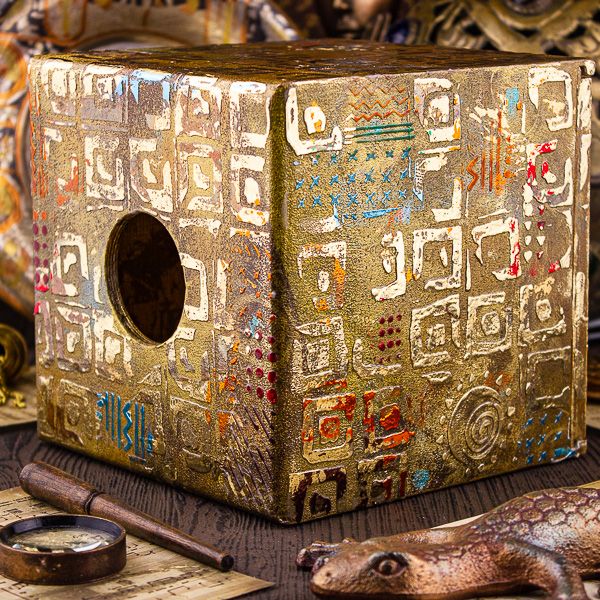 golden_colorful_funny_ethnic_african_signs_wooden_tissue_box_square_5.jpg