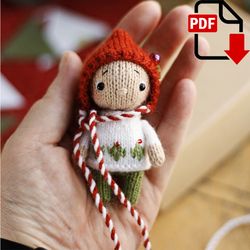 Knitting doll pattern. DIY gnome toy. Amigurumi tutorial.
