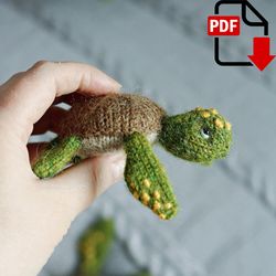 Knitting turtle pattern. DIY toy. Amigurumi tutorial.