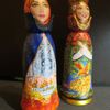 hand painted russian beauty bottle case