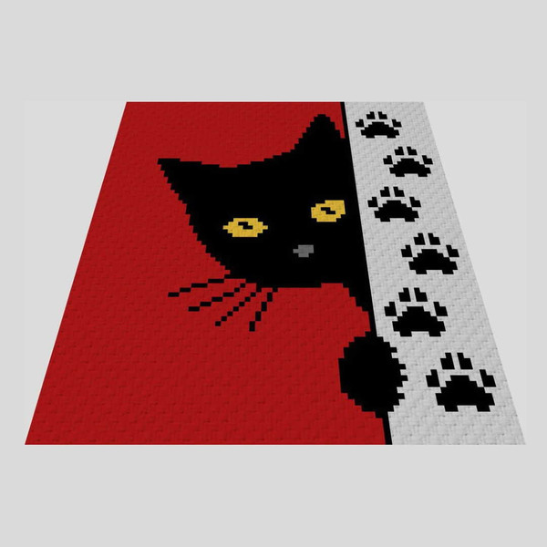 crochet-C2C-black-cat-blanket-2