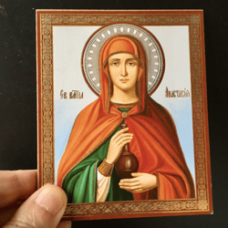 Saint Anastasia | Inspirational Icon Decor| Size: 5 1/4"x4 1/2"