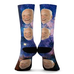 Custom Face Socks In Galaxy Style