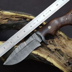 Damascus steel handmade Hunting Bowie Skinner knife, Survival Camping knife with knife sheath, Bushcraft knife gifts