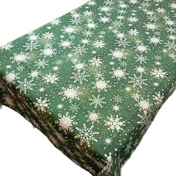 Green christmas tablecloth, custom tablecloth, cotton round tablecloth water-repellent coating, table cover rectangle