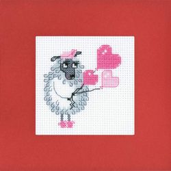 Cross Stitch Kit beginner Counted Mini Embroidery DIY set Valentine's Day greeting card, Valentine's gift, Love