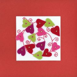 Cross Stitch Kit beginner Counted Mini Embroidery DIY set Valentine's Day greeting card, Love, Valentine's gift