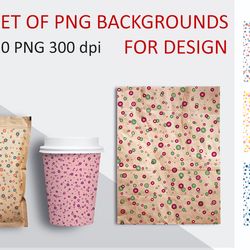 Set of PNG backgrounds for design