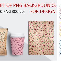 set of png backgrounds for design