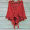 red crochet shawl