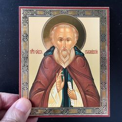 The Monk Savva Storozhevsky | Inspirational Icon Decor| Size: 5 1/4"x4 1/2"