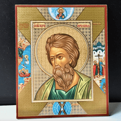 St Andrew the First Called | Inspirational Icon Decor| Size: 5 1/4"x4 1/2"