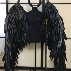 cosplay maleficent costume, maleficent wings, cosplay costume, maleficent horns, maleficent staff