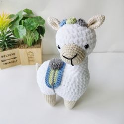 Llama Alpaca toy, Christmas gift, Alpaca soft toy, Crochet lama, Gift for llama lovers, Stuffed llama alpaca, Lama gift