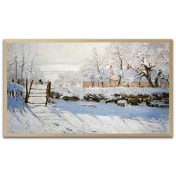 Claude Monet's The Magpie Samsung Frame TV Art 4k, Instant Download, Vintage from the 19th century