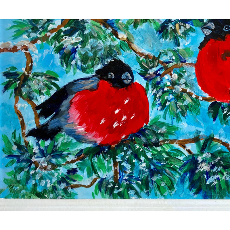 bullfinch. original painting