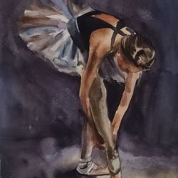 Ballerina Painting Ballet Original Art Dance Artwork