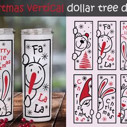 Christmas vertical dollar tree. Candle. Bundle/Sublimation