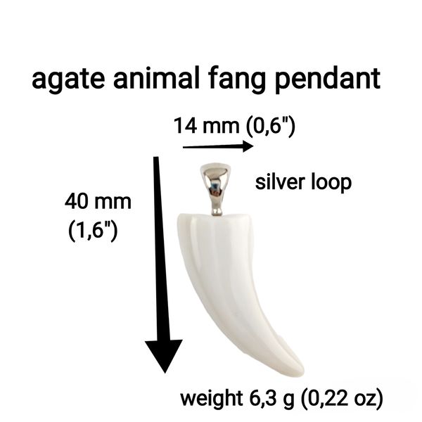 agate animal fang pendant (5)
