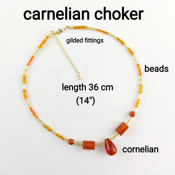 carnelian choker necklace (2)