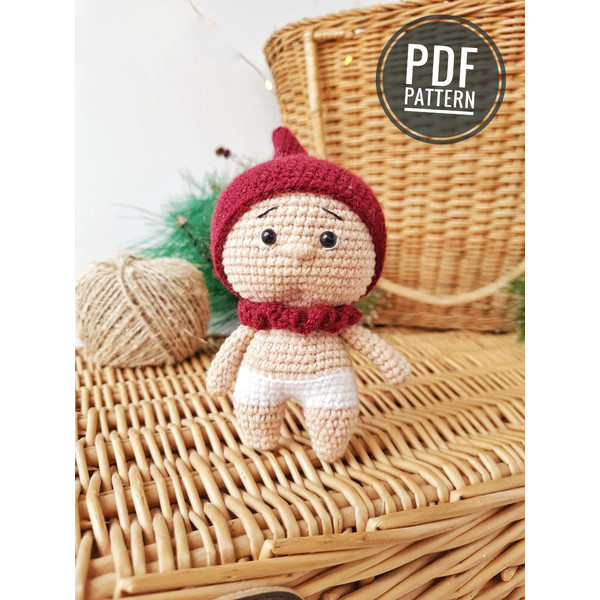Amigurumi gnome doll crochet pattern. Amigurumi mushroom crochet  pattern.jpg